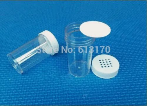 

8g Empty sample bottle loose powder box white cap nail glitter powder jar eye shadow subpackage bottle free shipping