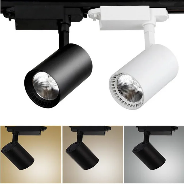 

1pcs COB 12W 20W 30W Led Track light aluminum Ceiling Rail Track lighting Spot Rail Spotlights Replace Halogen Lamps