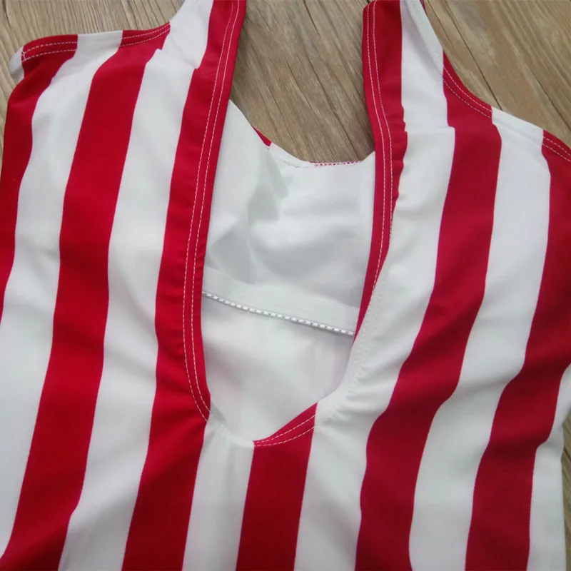 FDBRO Полосатый Цельный купальник тонкий сексуальный бикини с открытой спиной