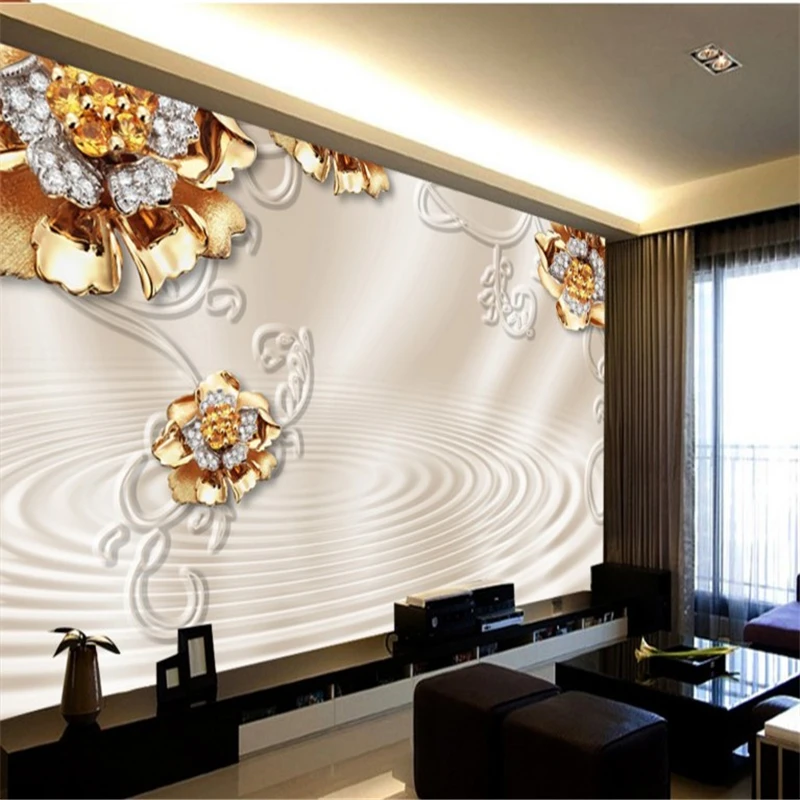 Обои на заказ обои для телевизора Алмазные цветы гостиная спальня украшение дома