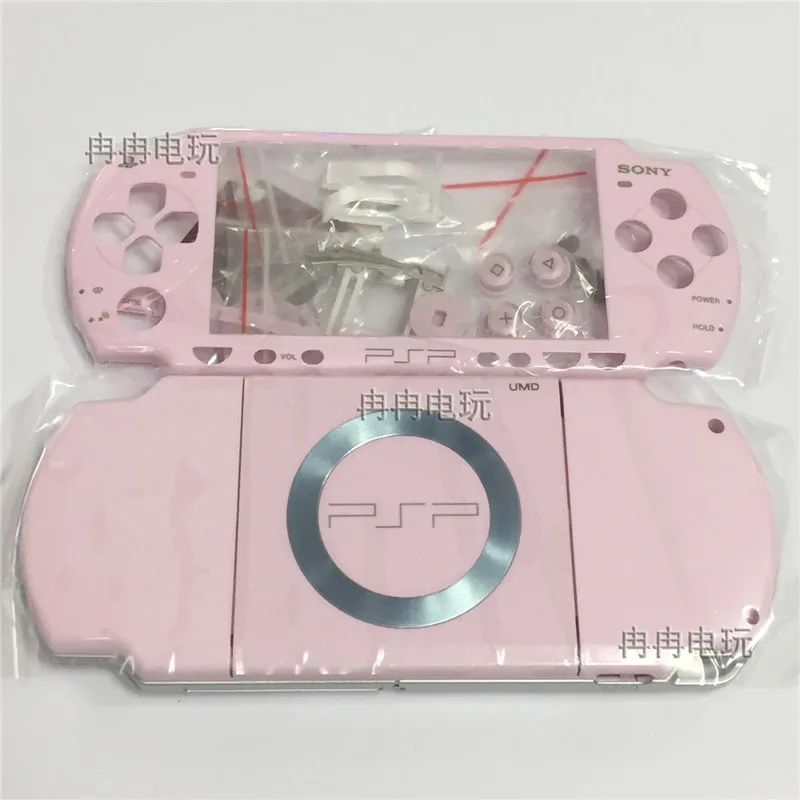 Розовый цвет оболочки для psp 2000 Консоль корпуса чехол с кнопками комплект