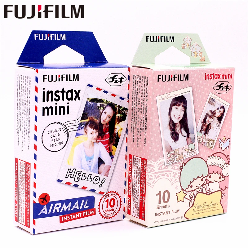 Fujifilm 20 листов Instax Airmail + маленькая мгновенная фотобумага с двойными звездами для