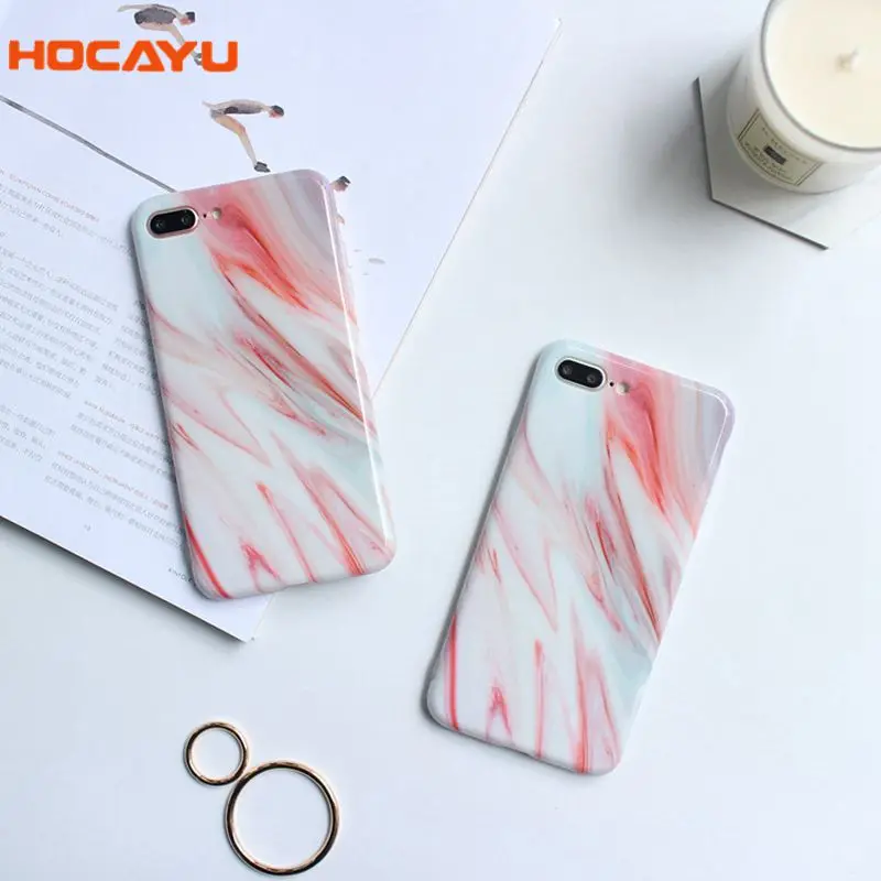 HOCAYU дешевые мраморные Чехлы для мобильных телефонов Iphone 6 6s 6plus 7 7plus 8 8plus чехол