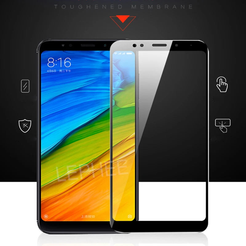 HCZCI Glass for Xiaomi 5Plus tempered full cover prime screen protector xiaomi Redmi 5 Protect protective glass Film | Мобильные