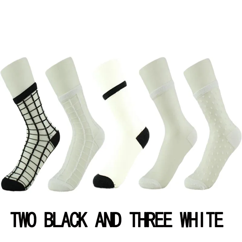 [COSPLACOOL]5 пар сексуальных стильных ультратонких прозрачных женских носков из