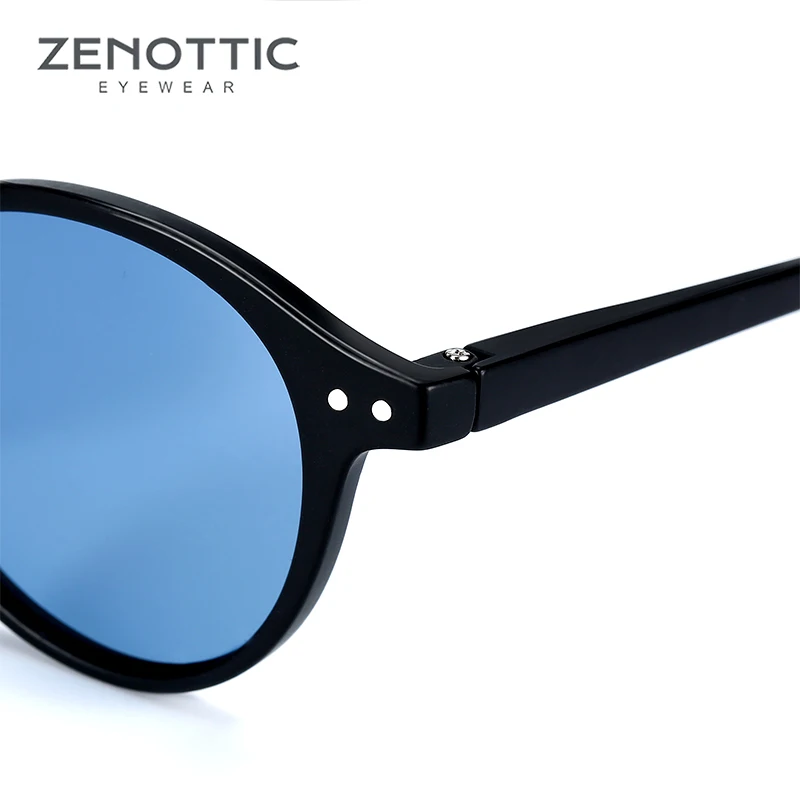 ZENOTTIC поляризованных солнцезащитных очков Для мужчин 2019 лампа круглой формы