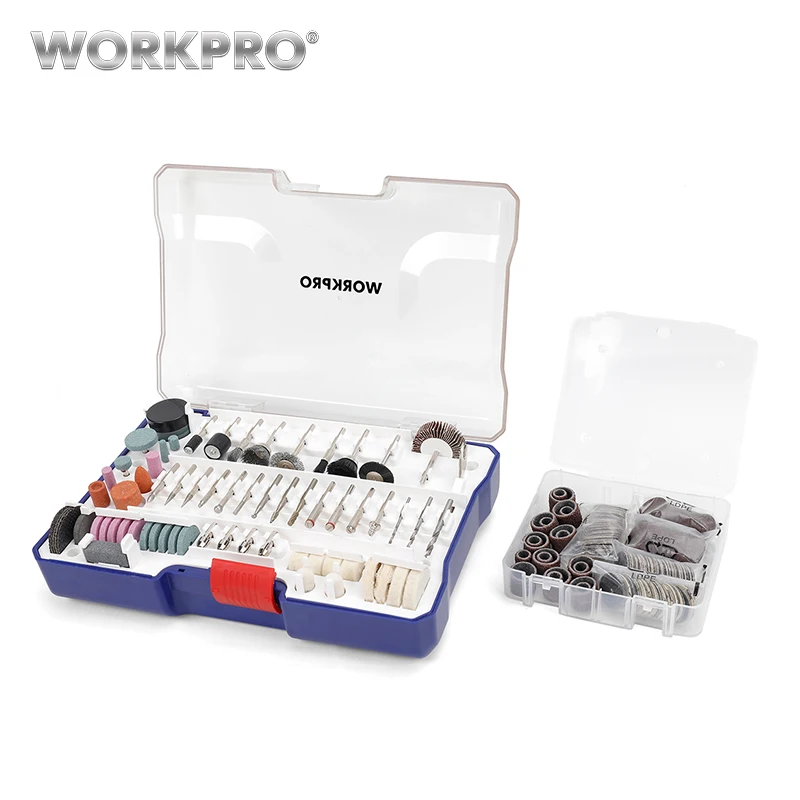 WORKPRO 295 шт. роторный инструмент, набор аксессуаров, колеблющиеся абразивные шлифовальные биты, Наборы инструментов, алмазные колеса