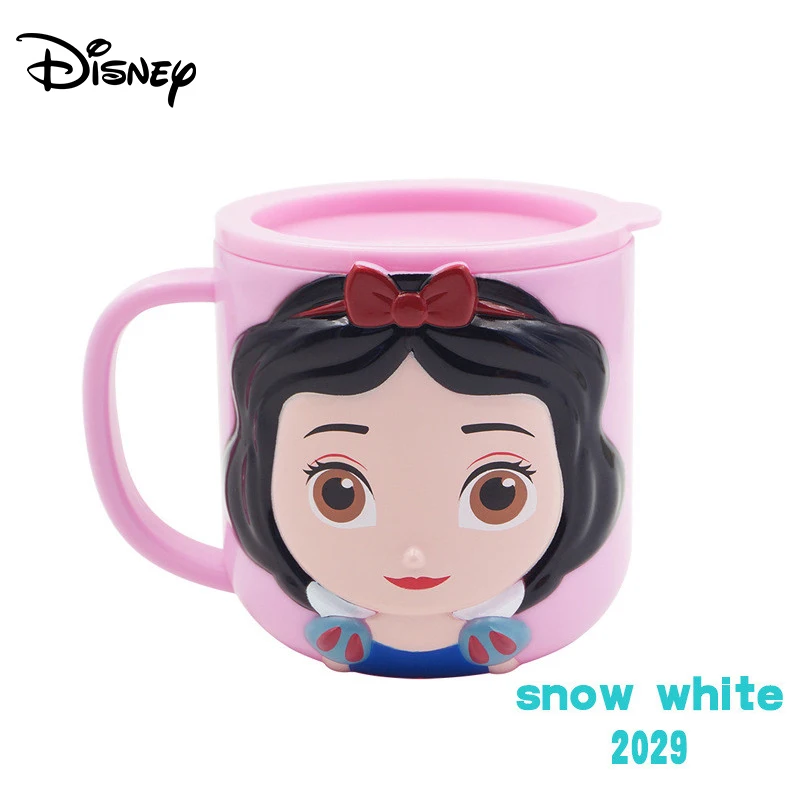 Детская 3D милая чашка Disney с крышкой пластиковая детская бутылка для воды ручкой