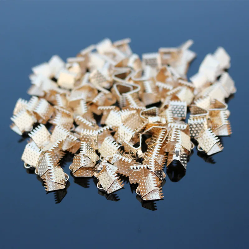 D009 100 шт./упак. текстурированные концевые застежки Обжимные бусины подходят для