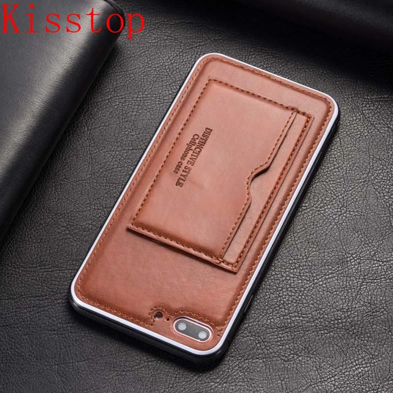 Kisstop Роскошный чехол для телефона из искусственной кожи iPhone 8 7 6 6S X XR XS MAX бумажник