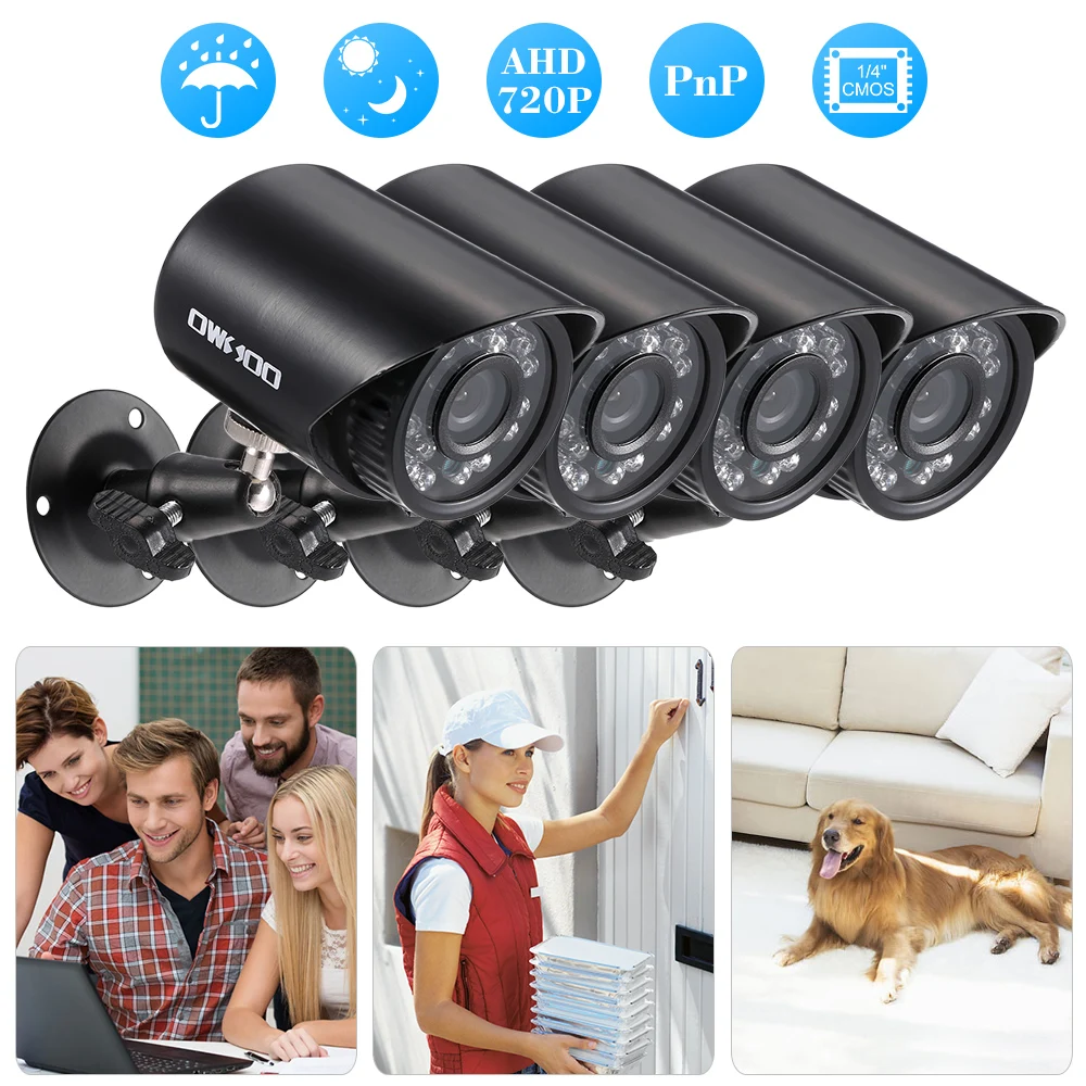 OWSOO 720P IR CUT Открытый 4 шт головной производитель и производство по Камера IP