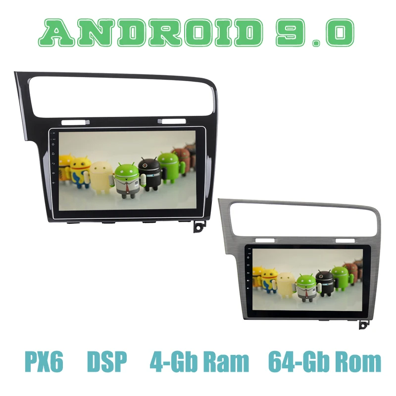 10 2 &quotIPS PX6 Android 9 0 Автомобильный GPS радио плеер для VW golf 7 2013 2014 2015 2016 2017 с 4 + 64 Гб авто