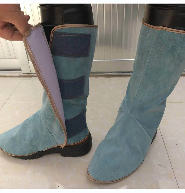 Сварочный Gaiter спилок кожаный чехол для обуви огнестойкий анти-тепло износостойкий Рабочий стол сварочный подножки защитный чехол
