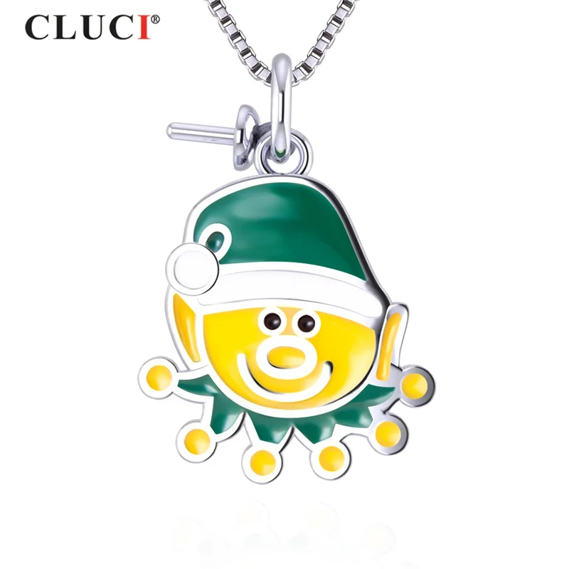 CLUCI Sunshine Smile Face серебро 925 пробы подарок подвеска с жемчугом для ожерелья