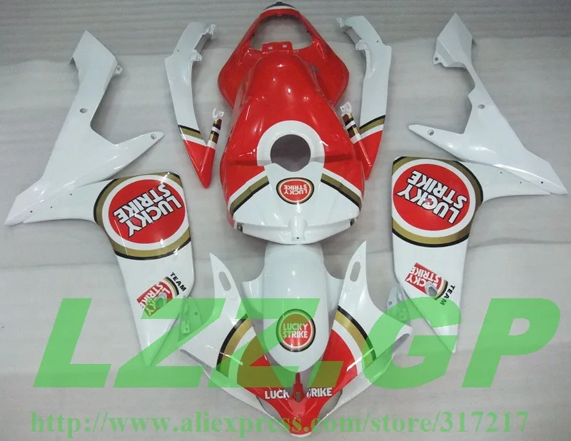 

Injection Pre_drilled LUCKY STRIKE fairing kit for Yamaha YZF R1 07 08 YZF-R1 07-08 YZF1000 R1 07 08 YZF R1 2007 2008 #PP fairin