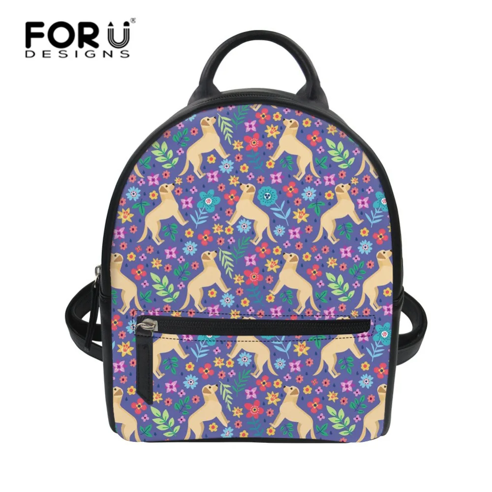 FORUDESIGNS/Лабрадор с изображением собачки из мягкой искусственной кожи Мини рюкзаки