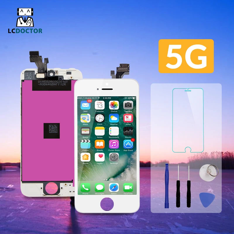10 шт./лот для AAA + iphone 5 5c 5S SE LCD сенсорный дигитайзер сборка экрана и без битых