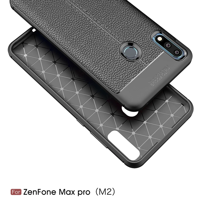 Soft Case For ASUS Zenfone Max Pro M2 ZB631KL Leather TPU Silicone Phone Asus Cover |
