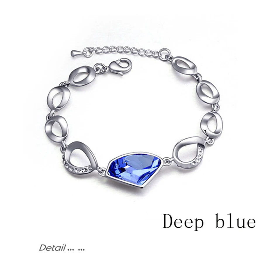 bracelet Австрийские кристаллы мечта танцоров Ангел балетная девушка кулон посеребренный комплект ювелирных изделий для подружки невесты - Окраска металла: bracelet
