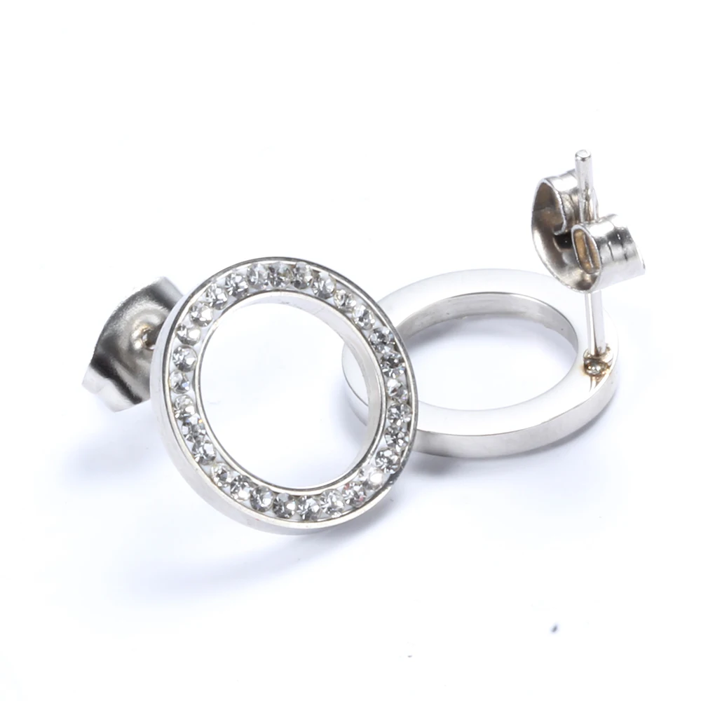 Серьги из нержавеющей стали 316L, Кристальные серьги-гвоздики для женщин, Joyas Brincos Bijoux, ювелирные изделия, модные серьги