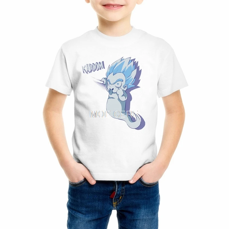 Для детей, на лето Dragon Ball Z мальчиков/девочек Slim Fit Косплэй 3D футболки Dragon Ball футболка Повседневное Детские футболки Z17-7