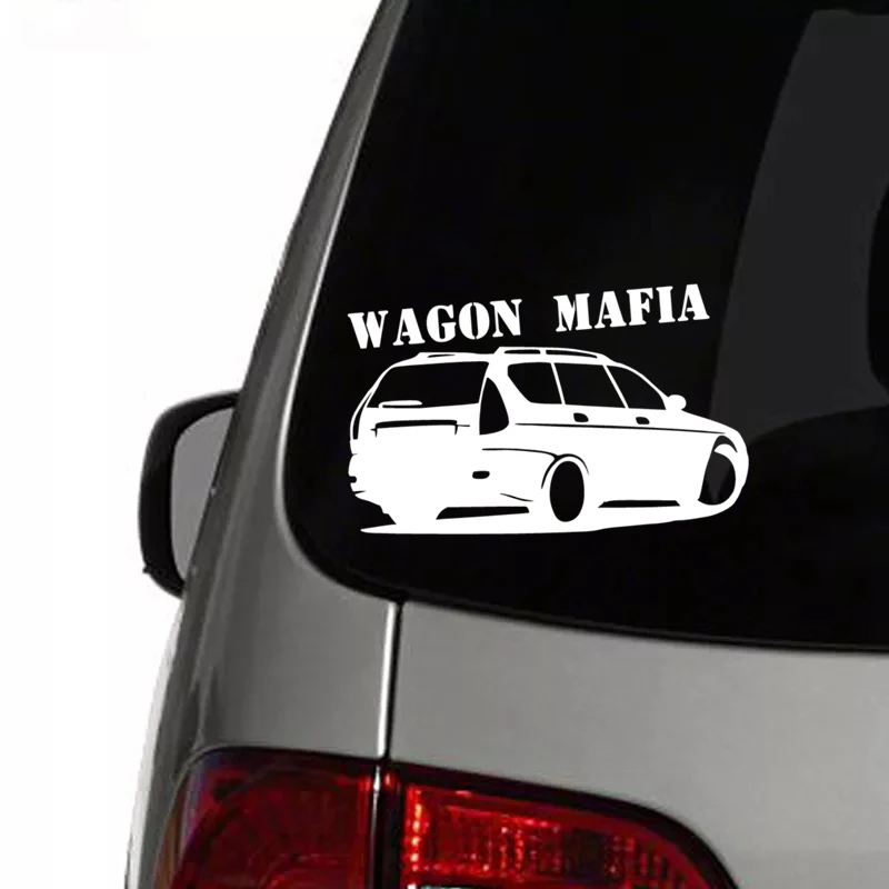 CK2394# 15*24cm Wagon mafia funny car sticker vinyl decal white/black auto stickers for bumper window decorations | Автомобили и