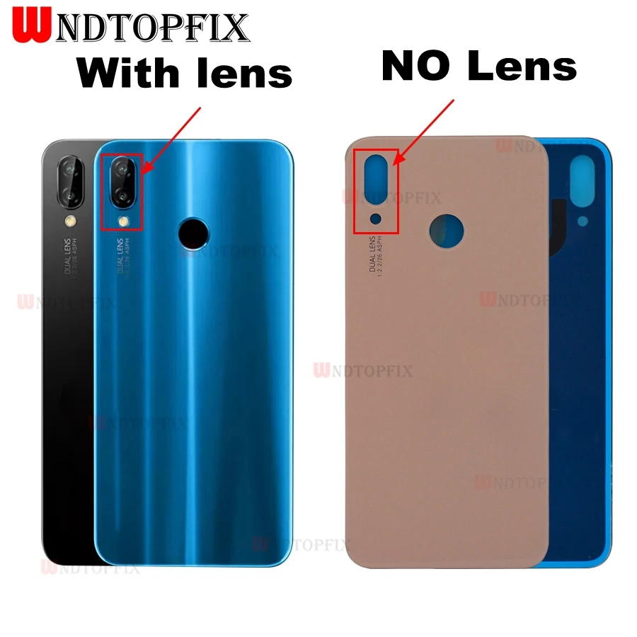 Huawei P20 Lite Battery Cover Back Glass Door Housing Case For Huawei P20 Lite Battery Cover P20lite Rear Panel With Camera Lens