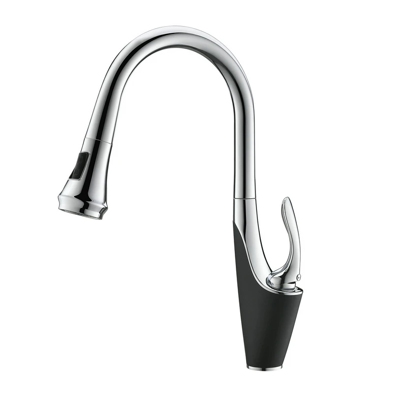 Kitchen Faucet with Dual Function Pull Down Spray Head Single Hole Commercial Handle High Arc Level Beelee BLW054 | Обустройство дома
