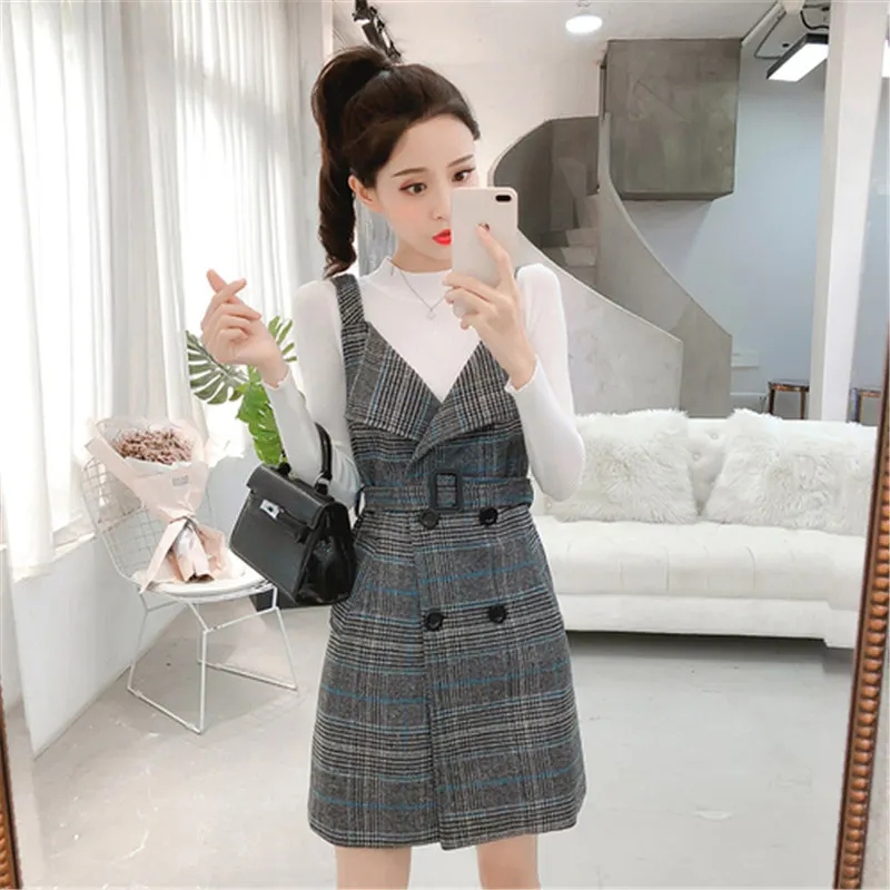 Осенне весеннее платье для женщин S! Модное с О образным вырезом и Длинные рукава