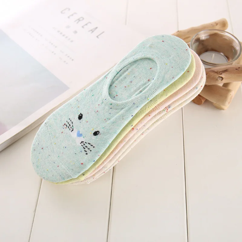 5 пара/лот женские хлопковые носки летние невидимые короткие силиконовые