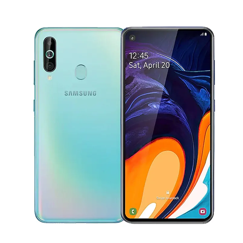 Синий Samsung Galaxy A60 SM-A6060 смартфоны на Android 6,3 дюймов FHD+ Восьмиядерный процессор Snapdragon 675 6 ГБ 3500 мАч 32 МП камера NFC мобильный телефон - Цвет: Синий