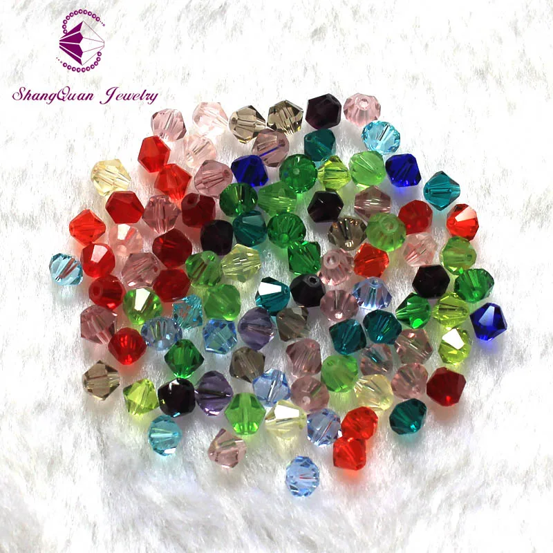 

Mix color 400pcs/Lot 5mm Bicone Austria Crystal Beads charm Glass Beads Loose Spacer Bead for DIY Jewelry Making