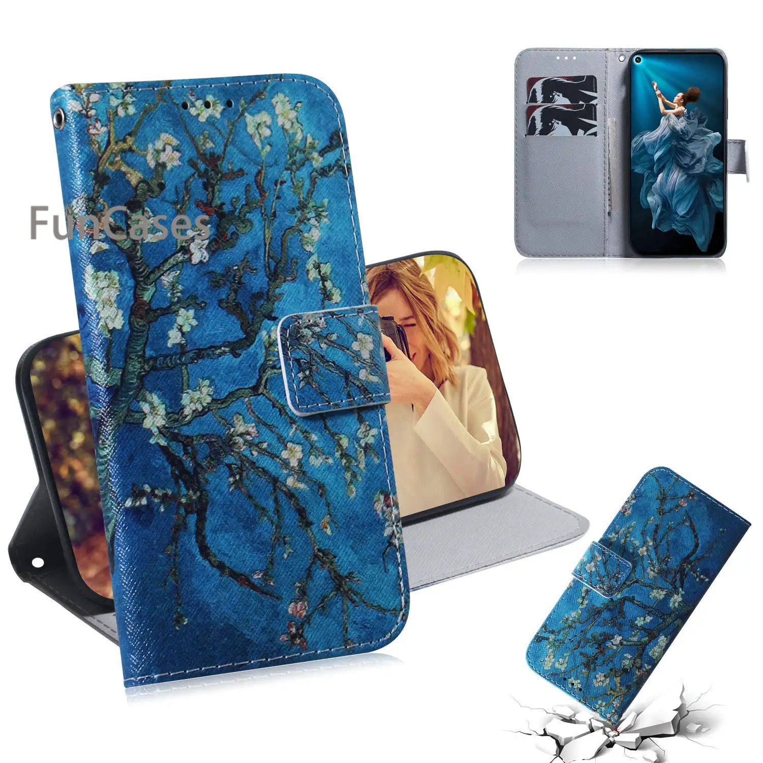 4 estojo 8X чехол s для coque huawei Honor 8C Magnolia из искусственной кожи чехол-книжка для huawei estuche Honor 20 Pro 8S 8X V20 10 Lite 8A 10i 20i - Цвет: 4 estojo