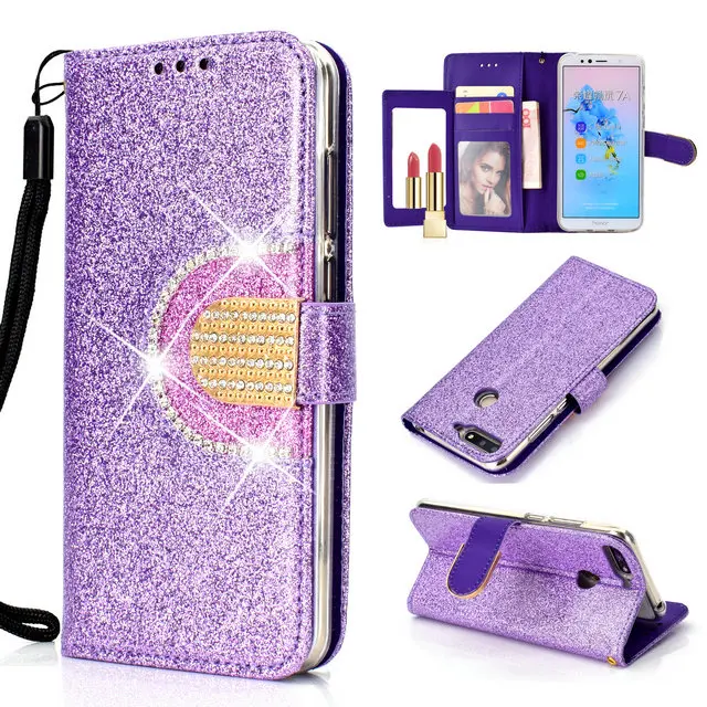Honor 7C AUM-L41 флип-чехол Funda huawei Honor 7C чехол Honor7C Bling кошелек чехол для Honor 7C Pro LND-L29 C7 7 C противоударный чехол