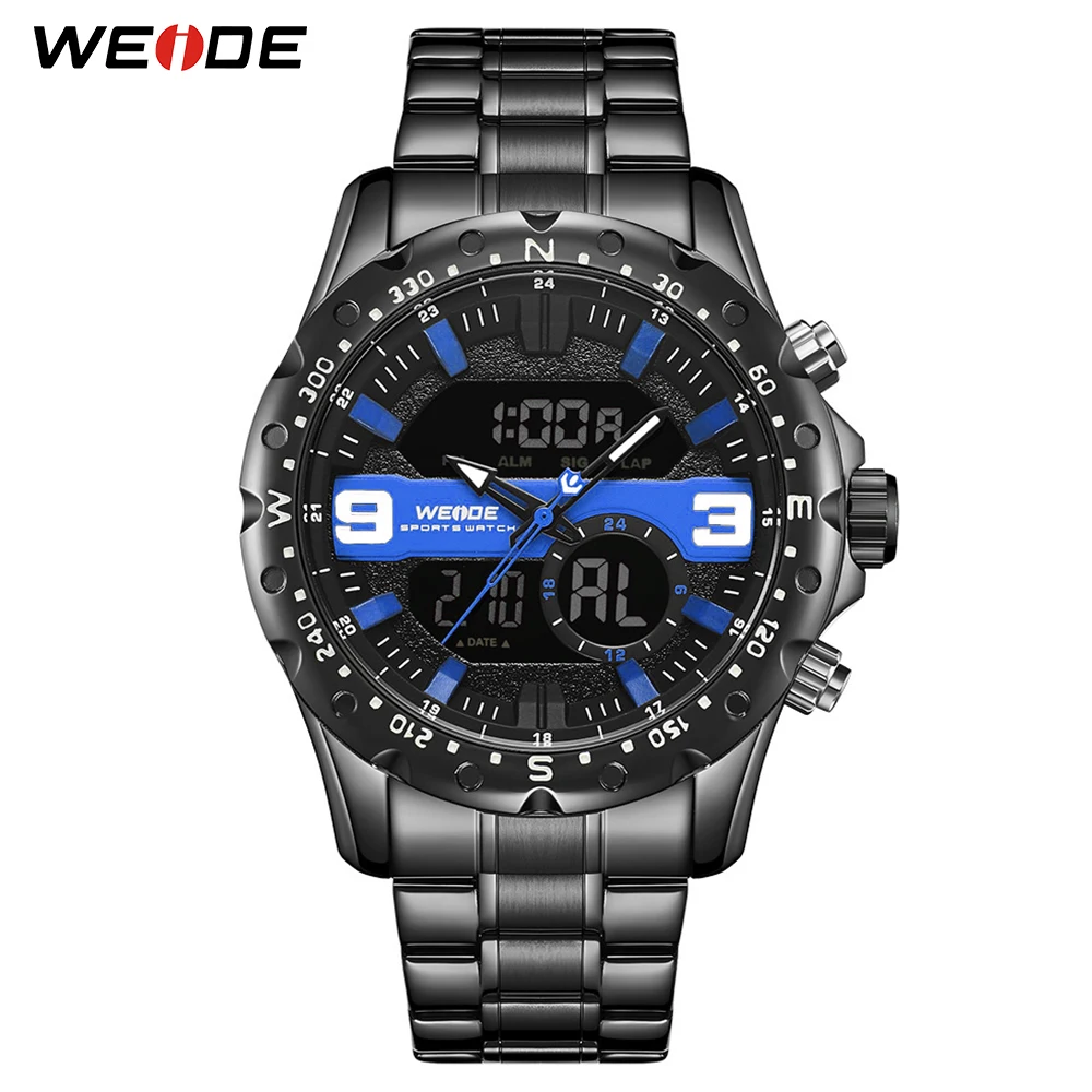 WEIDE мужские часы повседневные спортивные кварцевые ЖК-цифровые часы-Хронометр