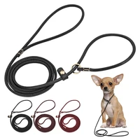 dog leash leather pet walking training collar leashes p chain collar traction rope dog lead for small dogs puppy chihuahua