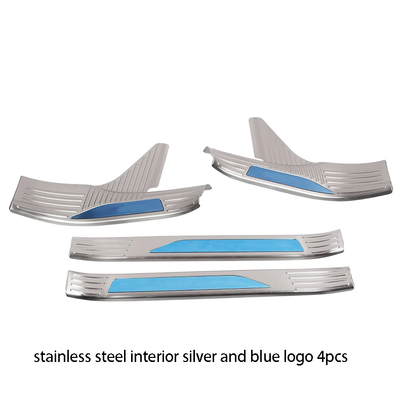 interior blue 4pcs Порога модификации специальный Добро пожаловать защита педали плиты внешней двери педаль украшения для Lexus UX200 UX250h UX260h - Цвет: interior blue 4pcs