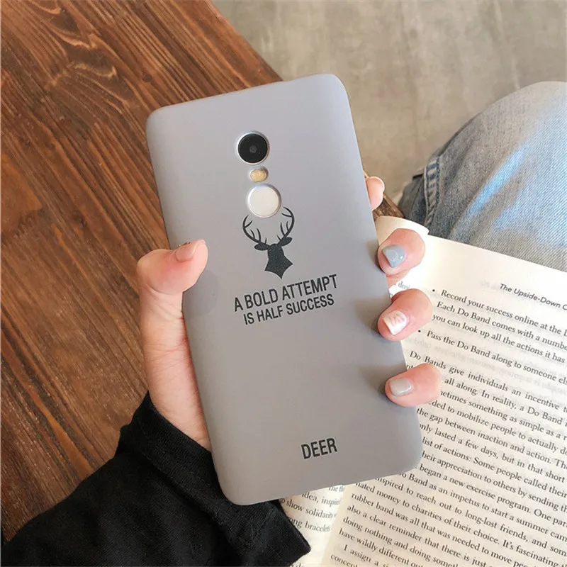 Простой чехол QINUO Scrub для Xiaomi Redmi Note4 4X Note 3 в стиле ретро с оленем мягкий