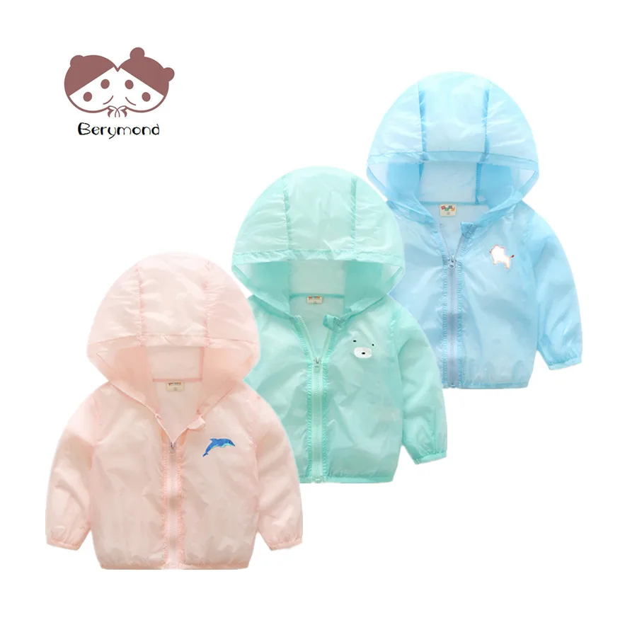 Летняя одежда для защиты от УФ-лучей детское тонкое пальто однотонная