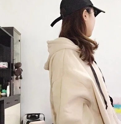 Женский вельветовый топ с длинными рукавами и капюшоном A41 осенне зимний