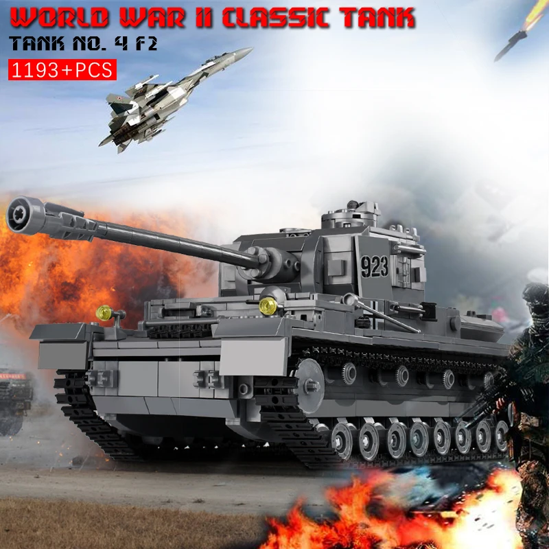 1193 + шт., Детский конструктор «Военный танк»