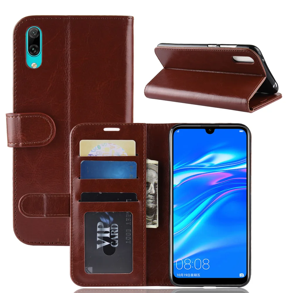 Чехол для Huawei enjoy 9 enjoy9 Y7 prime pro 2019 роскошный чехол-кошелек из искусственной кожи с