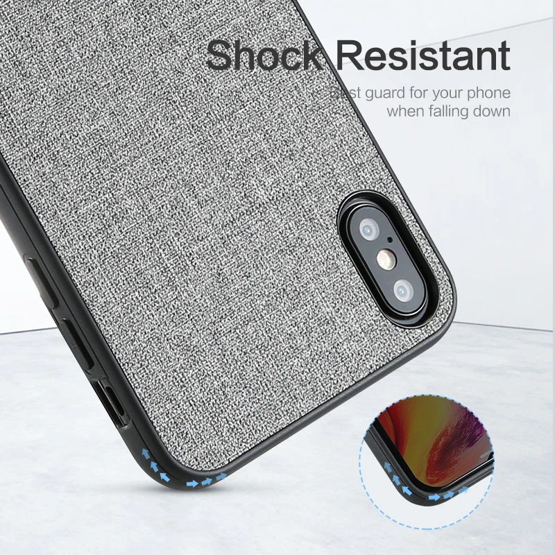 Чехол для телефона KISSCASE iPhone XR X 11 7 8 6 6s Plus тканевые задние Чехлы XS Pro MAX Мягкий