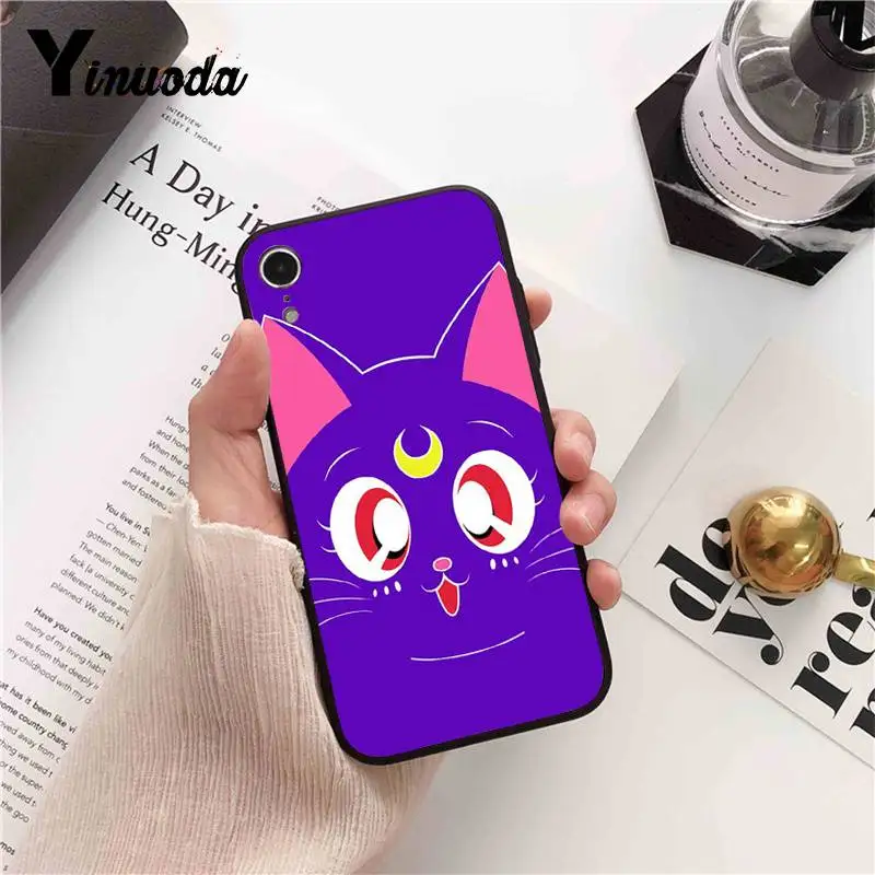 Yinuoda розовый японский аниме Kawaii Сейлор Мун чехол для телефона iPhone 5 5Sx 6 7 7plus 8 8Plus X XS