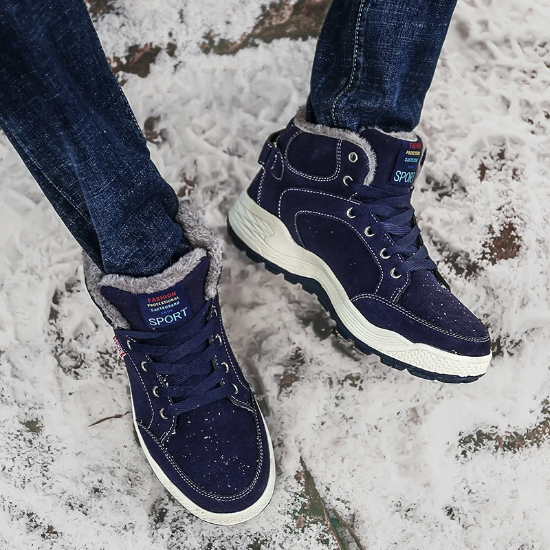 39 ~ 48 осень зима уличные теплые спортивные кроссовки мужские удобные длинные