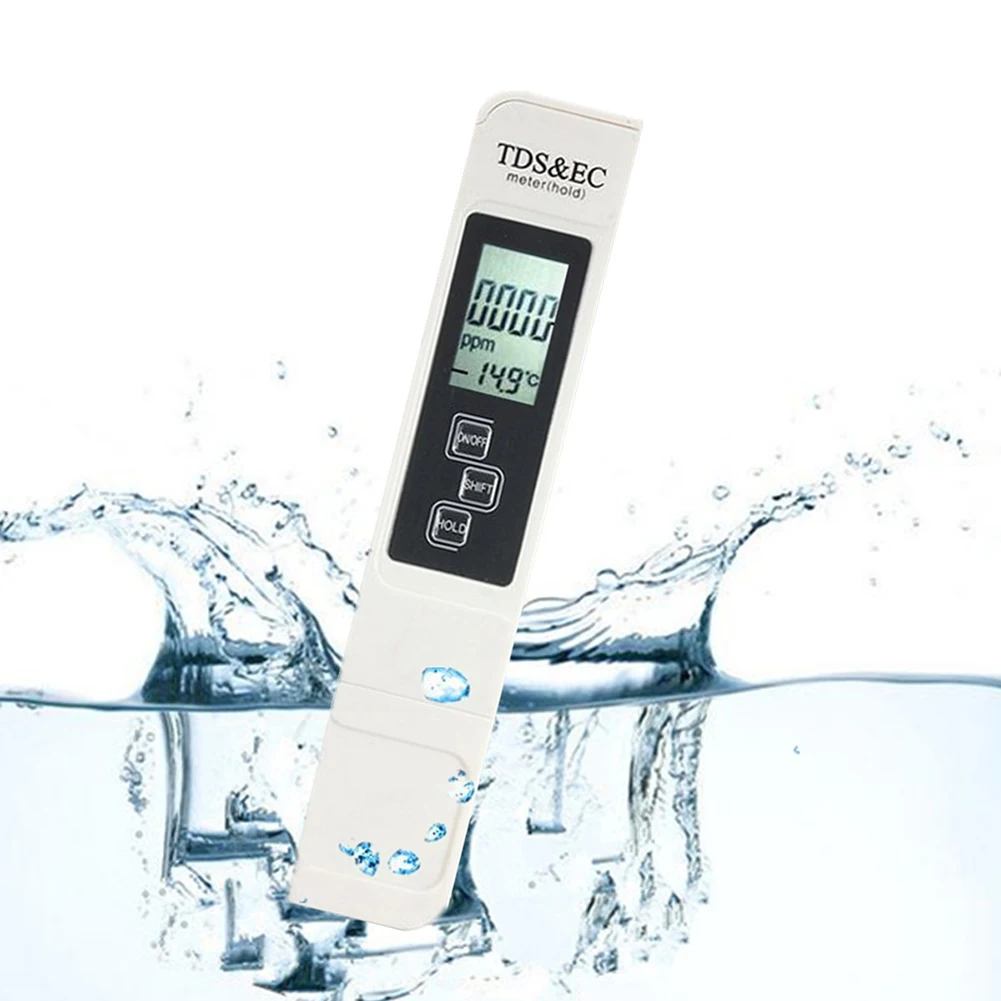 Портативный 3 в 1 TDS EC PPM цифровой ЖК-дисплей 0-5000ppm тестер качества воды ручка |