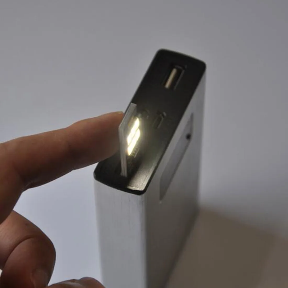 Полезная Ночная лампа Мини карманная карта USB мощность 6 LED брелок ночные огни