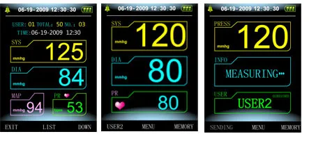 

Health Monitor CE FDA CONTEC08A Digital BP Monitor+Adult Cuff+Child /Infant/Neonate Cuff+Adult SpO2 Probe