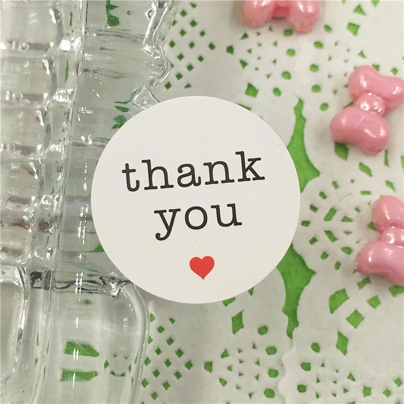 Yellow Sticker Self-adhesive Thank You Gift stickers for Wedding Packing Labels Sealing Round Trendy Stickers 500Pcs/Lot | Украшения и
