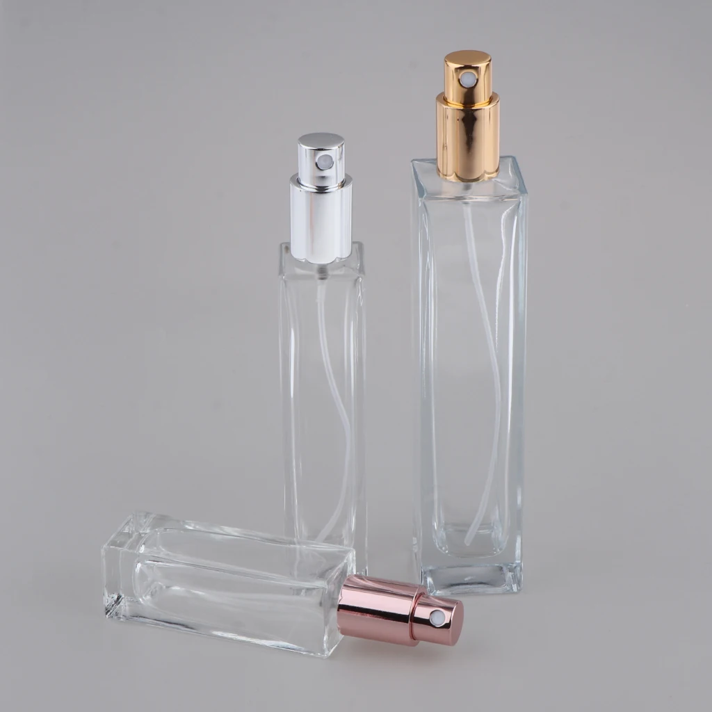 

Perfeclan 6 Square Glass Spray Tubes Empty Perfume Atomizer Pump Sprayer Sample Bottle Refillable for Aftershave/Toner/Mouthwash